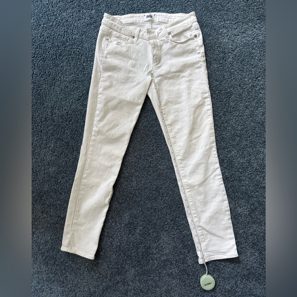 PAIGE KYLIE CROP White Skinny Jeans size 28 EUC